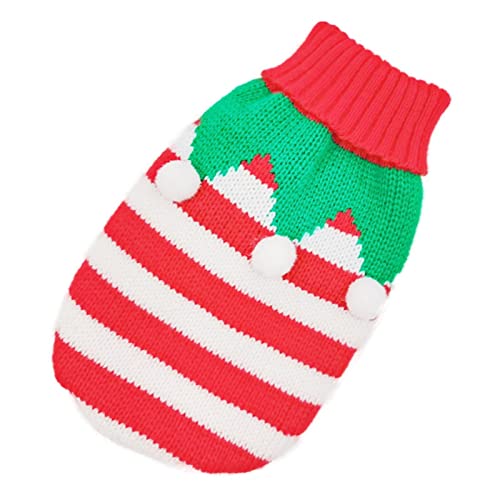 Warme Hundekleidung für kleine und mittelgroße Hunde, gestrickter Katzenpullover, Kleidung für Chihuahua, Bulldoggen, Welpenkostüm, Mantel, Rotgrün, Größe S Warme Hundekleidung für kleine und mittelgroße Hunde, gestrickter Katzenpullover, Kleidung für Chihuahua, Bulldoggen, Welpenkostüm, Mantel, Rotgrün, Größe S von YOND