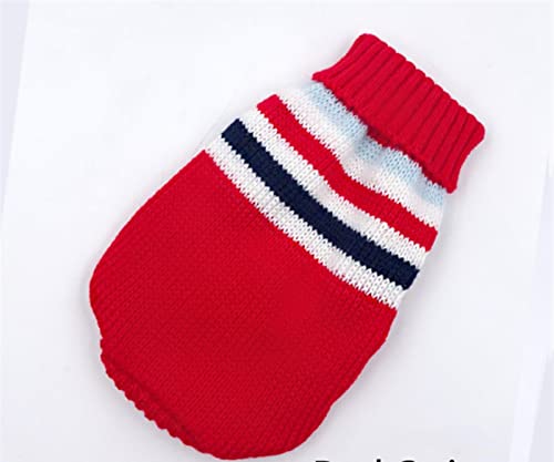 Warme Kleidung für kleine und mittelgroße Hunde, Winter, Weihnachten, Hundepullover, Kleidung, Strickkostüm, Mantel, Cartoon-Druck, rote Streifen, XXXL Warme Kleidung für kleine und mittelgroße Hunde, Winter, Weihnachten, Hundepullover, Kleidung, Strickkostüm, Mantel, Cartoon-Druck, rote Streifen, XXXL von YOND