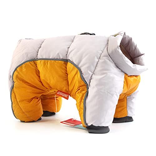 YONY Winter Haustier Hund Kleidung Für kleine Hunde Warm Reflektierende Mohn Kleidung Französisch Bulldog Kostüm Medium Mantel für Chihuahua Hundejacke-Grau, XXL von YONY