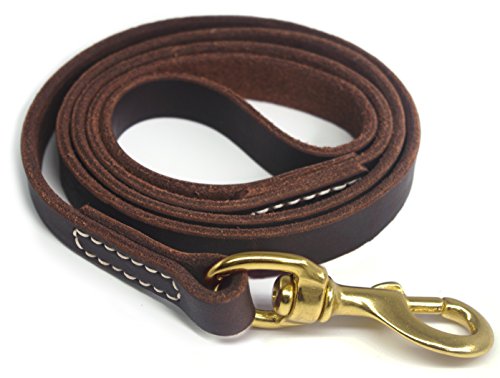YOGADOG Trainingsleine aus echtem Leder, für mittelgroße und große Hunde, 1,2 m Länge, 1,8 cm Breite, 1,2 m YOGADOG Trainingsleine aus echtem Leder, für mittelgroße und große Hunde, 1,2 m Länge, 1,8 cm Breite, 1,2 m von YOOGAO Pet