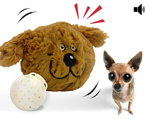 YOOGAO Pet Interaktives Hundespielzeug, Plüsch, elektrisches Hundespielzeug, vibrierend und quietschend, batteriebetrieben, verhindert Langeweile für Haustiere von YOOGAO Pet