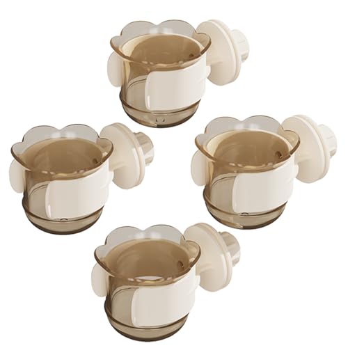 2 Stück/4 Stück PET-Vogelschalen mit Klemme, Vogelkäfig-Futterspender, langlebige Wassernapf, Futterbecher, Wasser-Futterspender für Nymphensittiche, Sittiche, Aras, Finken, Lovebirds, Kleintiere, von YOOSO WING