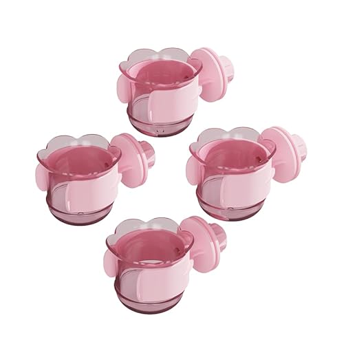 2 Stück/4 Stück PET-Vogelschalen mit Klemme, Vogelkäfig-Futterspender, langlebige Wassernapf, Futterbecher, Wasser-Futterspender für Nymphensittiche, Sittiche, Aras, Finken, Lovebirds, Kleintiere, von YOOSO WING