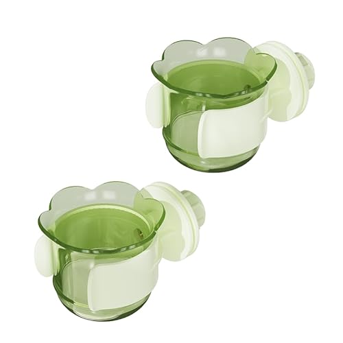 2 Stück/4 Stück PET-Vogelschalen mit Klemme, Vogelkäfig-Futterspender, langlebige Wassernapf, Futterbecher, Wasser-Futterspender für Nymphensittiche, Sittiche, Aras, Finken, Lovebirds, Kleintiere, von YOOSO WING