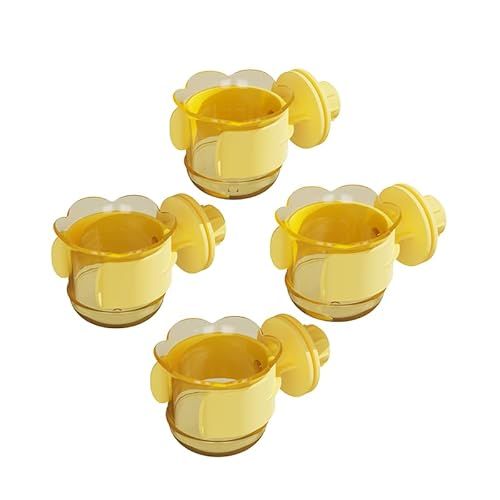 2 Stück/4 Stück PET-Vogelschalen mit Klemme, Vogelkäfig-Futterspender, langlebige Wassernapf, Futterbecher, Wasser-Futterspender für Nymphensittiche, Sittiche, Aras, Finken, Lovebirds, Kleintiere, von YOOSO WING