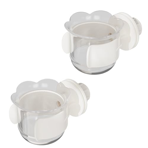 2 Stück/4 Stück PET-Vogelschalen mit Klemme, Vogelkäfig-Futterspender, langlebige Wassernapf, Futterbecher, Wasser-Futterspender für Nymphensittiche, Sittiche, Aras, Finken, Lovebirds, Kleintiere, von YOOSO WING