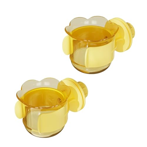 2 Stück/4 Stück PET-Vogelschalen mit Klemme, Vogelkäfig-Futterspender, langlebige Wassernapf, Futterbecher, Wasser-Futterspender für Nymphensittiche, Sittiche, Aras, Finken, Lovebirds, Kleintiere, von YOOSO WING