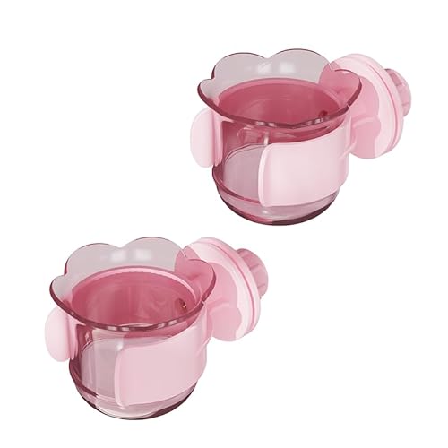 2 Stück/4 Stück PET-Vogelschalen mit Klemme, Vogelkäfig-Futterspender, langlebige Wassernapf, Futterbecher, Wasser-Futterspender für Nymphensittiche, Sittiche, Aras, Finken, Lovebirds, Kleintiere, von YOOSO WING