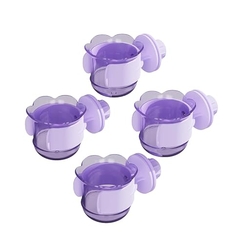 2 Stück/4 Stück PET-Vogelschalen mit Klemme, Vogelkäfig-Futterspender, langlebige Wassernapf, Futterbecher, Wasserspender für Nymphensittiche, Sittiche, Aras, Finken, Lovebirds, Kleintiere, Grau von YOOSO WING