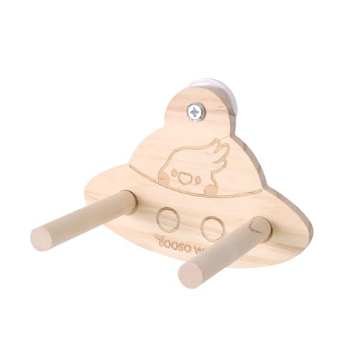 Vogelschaukel Sitzstange Spielzeug - Papageienschaukel aus Holz mit Wackelfunktion, Balance Play Gym für kleine/mittelgroße Papageien (Sittiche, Nymphensittiche, Lovebirds) Käfigzubehör (Nymphicus von YOOSO WING