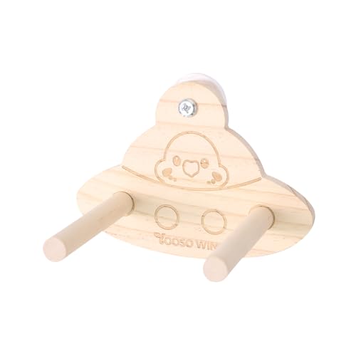 Vogelschaukel Sitzstange Spielzeug - Papageienschaukel aus Holz mit Wackelfunktion, Balance Play Gym für kleine/mittelgroße Papageien (Sittiche, Nymphensittiche, Lovebirds) Käfigzubehör (Melopsittacus von YOOSO WING