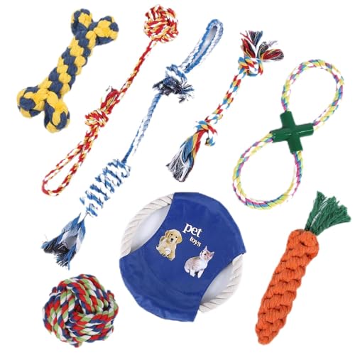 YORUWAN Hundespielzeug aus Seil für aggressive Kauer, robustes Kauspielzeug für mittelgroße und große Hunderassen, Kauspielzeug für Hunde, interaktives Baumwoll-Tug of War Hundespielzeug, von YORUWAN