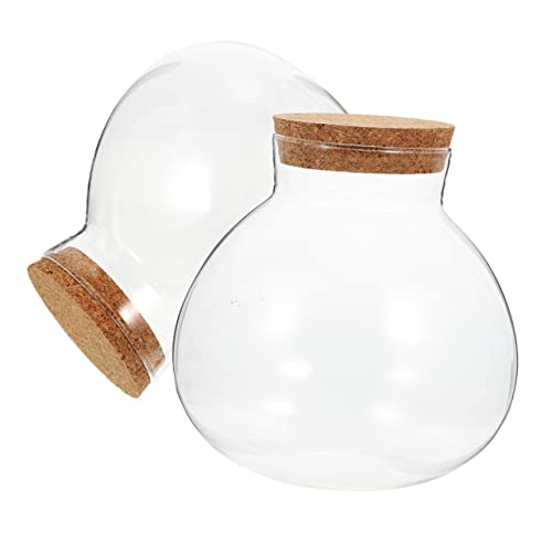 YOSADIER 2 Stück Micro Landscape Eco Bottle Runde Glasbehälter mit Korkdeckel für Kreative Terrarien und Pflanzengestaltung Vielseitig Einsetzbar für Wohnräume YOSADIER 2 Stück Micro Landscape Eco Bottle Runde Glasbehälter mit Korkdeckel für Kreative Terrarien und Pflanzengestaltung Vielseitig Einsetzbar für Wohnräume von YOSADIER