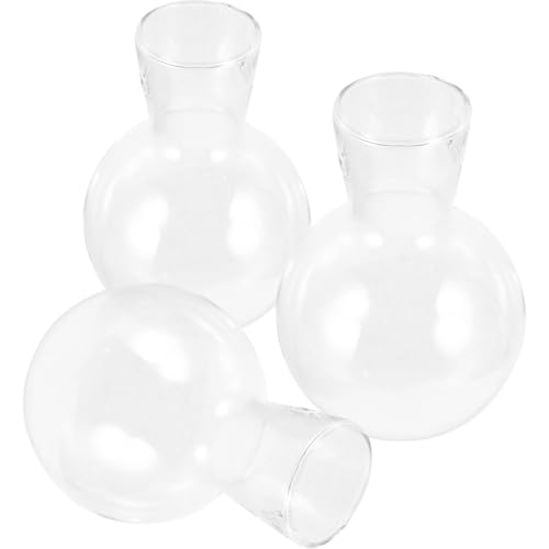 YOSADIER 3 Stück Teiliges Hydroponisches Glasvase mit Halter Hochborosilikat Blumentöpfe für Tischdekoration Wohnzimmer Schlafzimmer Badezimmer Hochzeiten Geeignet für Pflanzenanordnungen von YOSADIER