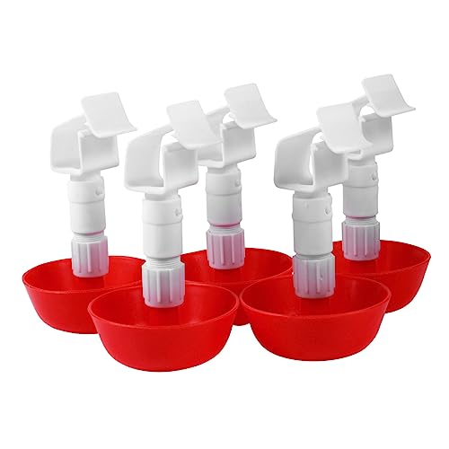 YOSADIER 5Stücke Hühnertränke Einstellbarer Wasserzufuhr Wasserspender für Hühner Tauben und Andere Haustiere für Hinterhöfe Leicht zu Reinigen YOSADIER 5Stücke Hühnertränke Einstellbarer Wasserzufuhr Wasserspender für Hühner Tauben und Andere Haustiere für Hinterhöfe Leicht zu Reinigen von YOSADIER