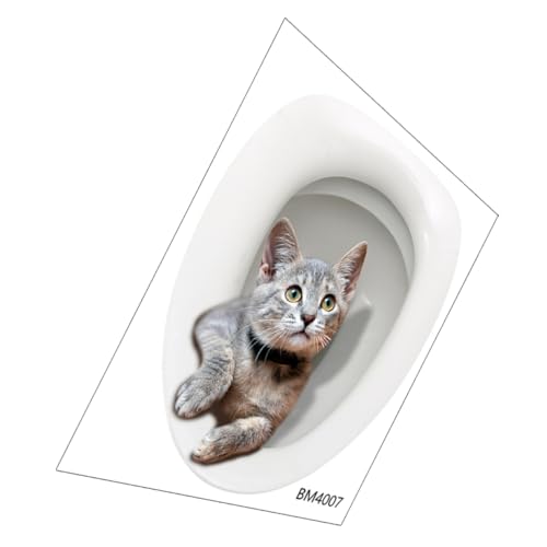 YOSADIER Katzen Toilettenaufkleber Selbstklebende Badezimmer Wanddekal für Wc Dekoration Material Abnehmbar für Schule Markt und Zuhause YOSADIER Katzen Toilettenaufkleber Selbstklebende Badezimmer Wanddekal für Wc Dekoration Material Abnehmbar für Schule Markt und Zuhause von YOSADIER