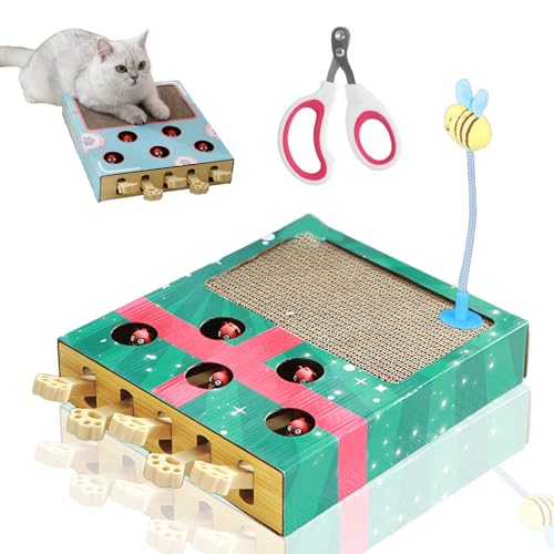 2026 Neues Katzenspielzeug Aus Holz, Katzenspielzeug Zur Bereicherung For Hauskatzen, Interaktives Katzenspielzeug, Lustiges Spielzeug For Kätzchen, Lindert Langeweile Und Steigert Den IQ(1PC-Green) von YOSEDVCB
