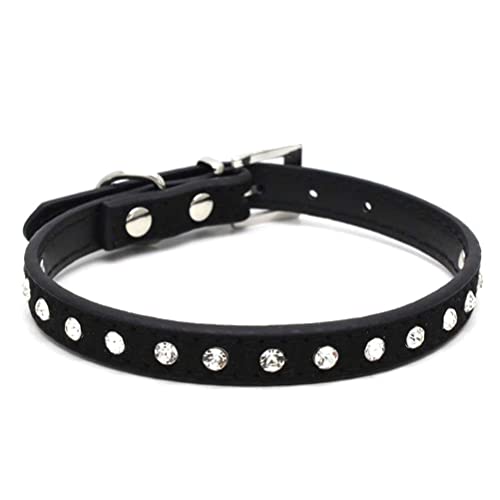 Halsband für kleine Hunde mit Kristalldiamanten, bunt, glitzernd, für kleine Katzen, Schwarz, Größe XS Halsband für kleine Hunde mit Kristalldiamanten, bunt, glitzernd, für kleine Katzen, Schwarz, Größe XS von YOUALSO