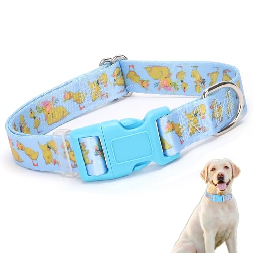 Hundehalsband, niedlich, niedlich, Entenmuster, Schnellverschluss-Schnalle, weiches Nylon, verstellbar, für XS, S, M, L, für Jungen, Hunde, Katzen, Größe S Hundehalsband, niedlich, niedlich, Entenmuster, Schnellverschluss-Schnalle, weiches Nylon, verstellbar, für XS, S, M, L, für Jungen, Hunde, Katzen, Größe S von YOUALSO