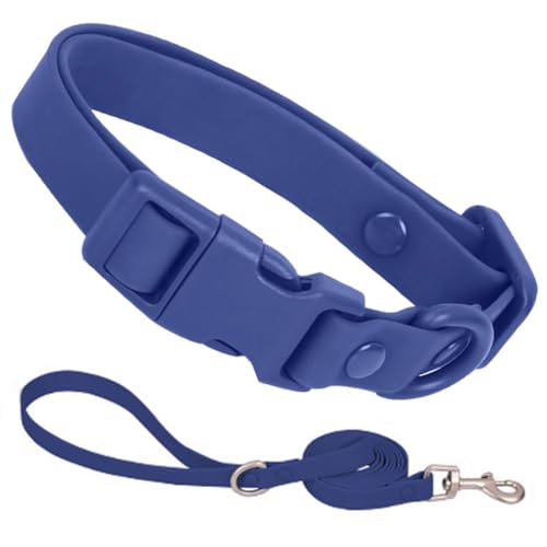Hundehalsband, wasserdicht und Leine, Set aus Silikon-Kunststoff, PVC-Gummi, waschbar, Schnellverschluss-Schnalle, Wasserschwimmen, männliche Hundehalsbänder für kleine, mittelgroße und große Hundehalsband, wasserdicht und Leine, Set aus Silikon-Kunststoff, PVC-Gummi, waschbar, Schnellverschluss-Schnalle, Wasserschwimmen, männliche Hundehalsbänder für kleine, mittelgroße und große von YOUALSO