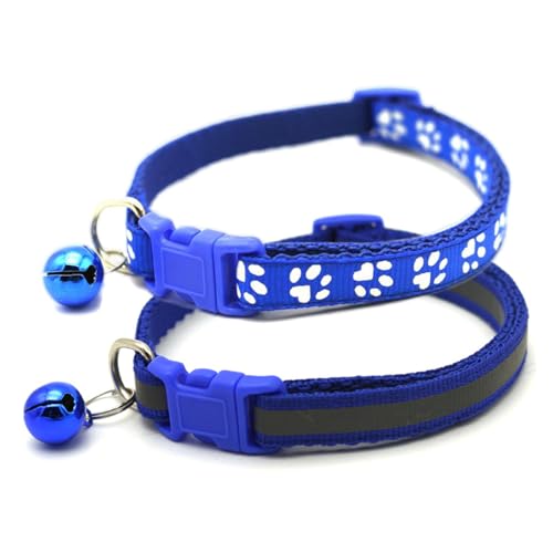 Hundehalsband für kleine Hunde mit Glöckchen, 2er-Pack, Basic & Reflektierend, für Jungen, Welpen, mit Glöckchen, für XXS, XS, kleine Haustiere, männliche Hunde, kleine Katzen, Größe S Hundehalsband für kleine Hunde mit Glöckchen, 2er-Pack, Basic & Reflektierend, für Jungen, Welpen, mit Glöckchen, für XXS, XS, kleine Haustiere, männliche Hunde, kleine Katzen, Größe S von YOUALSO