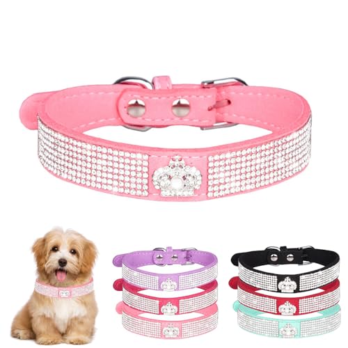 Hundehalsband mit Strasssteinen, für große Hunde, hübsche Glitzerkrone, Kristalljuwel, glitzernde Diamanten, für kleine und mittelgroße Haustiere, Mädchen, Hunde, Größe L Hundehalsband mit Strasssteinen, für große Hunde, hübsche Glitzerkrone, Kristalljuwel, glitzernde Diamanten, für kleine und mittelgroße Haustiere, Mädchen, Hunde, Größe L von YOUALSO