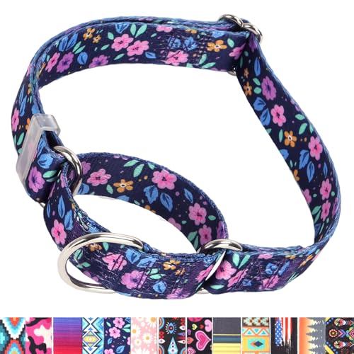 Martingale Hundehalsband für kleine Hunde, rutschfest, ausbruchsicher, Würgen, kein Ziehen, weiches Nylon, verstellbar, für kleine, mittelgroße und große Rassen, Violett, Größe S Martingale Hundehalsband für kleine Hunde, rutschfest, ausbruchsicher, Würgen, kein Ziehen, weiches Nylon, verstellbar, für kleine, mittelgroße und große Rassen, Violett, Größe S von YOUALSO