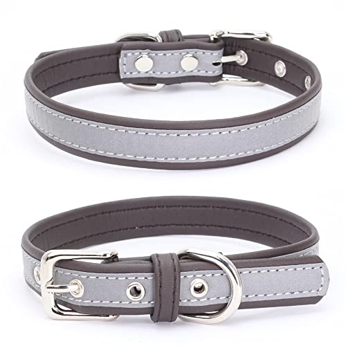 Reflektierendes Hundehalsband für kleine Hunde, sicherer bei Nacht, für Mädchen, Katzen, Dunkelbraun, Größe L Reflektierendes Hundehalsband für kleine Hunde, sicherer bei Nacht, für Mädchen, Katzen, Dunkelbraun, Größe L von YOUALSO