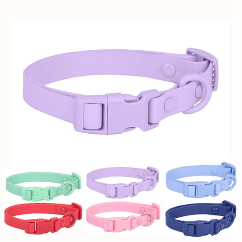 Wasserdichtes Hundehalsband, violettes Silikon, Kunststoff, PVC, Gummi, waschbar, Schnellverschluss-Schnalle, Outdoor-Welpenhalsbänder, langlebig, verstellbar, für kleine, mittelgroße und große Hunde, Wasserdichtes Hundehalsband, violettes Silikon, Kunststoff, PVC, Gummi, waschbar, Schnellverschluss-Schnalle, Outdoor-Welpenhalsbänder, langlebig, verstellbar, für kleine, mittelgroße und große Hunde, von YOUALSO
