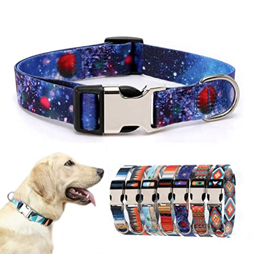 Weiches, langlebiges Hundehalsband mit Metallschnalle, Schnellverschluss, Welpenhalsbänder, verstellbar für kleine, mittelgroße und große Haustiere, Hunde und Kätzchen, Galaxy S von YOUALSO