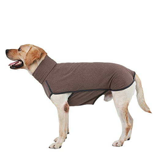 Hundemantel Winter Große Hunde Weste Warm Winddicht Hundejacke Haustier Bekleidung Bademantel Weste Jacke Hundepullover,Kaffee,XXL von YOUCAI