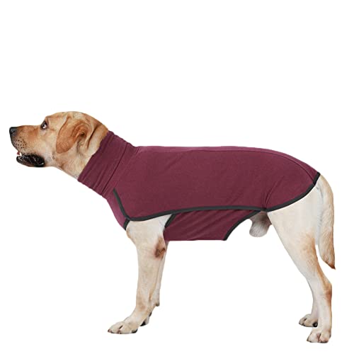 Hundemantel Winter Große Hunde Weste Warm Winddicht Hundejacke Haustier Bekleidung Bademantel Weste Jacke Hundepullover,Weinrot,3XL von YOUCAI