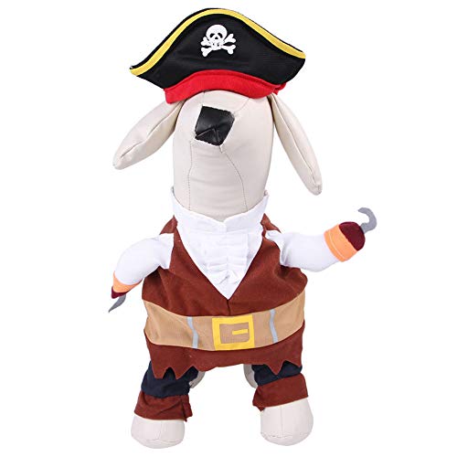 YOUCAI Halloween Weihnachts Kostüme Hunde Cowboy Reiter Pirat Polizisten Hundekostüm Haustier Kleidung Anzug für Kleine Mittel Große Katzen Hund Cosplay Party Kostüm,Stil 4,L von YOUCAI