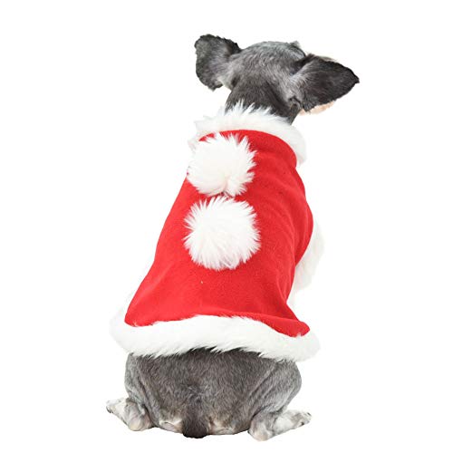 YOUCAI Katze Hund Weihnachts Kap Halsbänder Hut Schal Weihnachten Haustier Kleidung Santa Kostüm für Hunde Kätzchen Weihnachtsmann Cosplay Party,Stil 11,L von YOUCAI