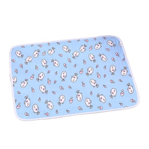 YOUCAI Kühlmatte Waschbares Matte Haustiere Hunde Katzen Eisseide Hundehütte Kühle Decke Kühlkissen Für drinnen und draußen mit Rutschfester Unterseite BlauXYu von YOUCAI