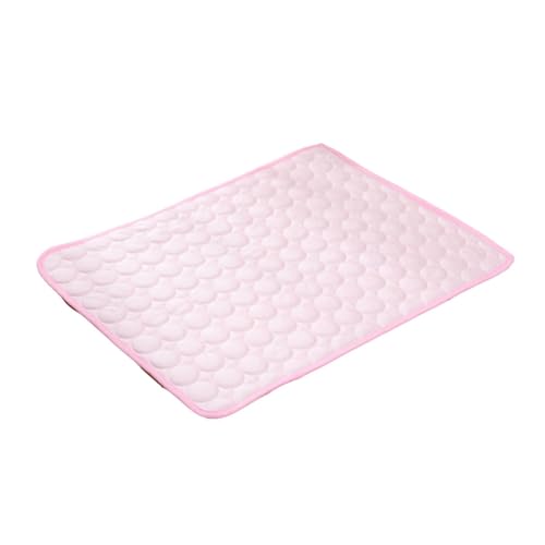 YOUCAI Sommer-Haustiermatte Kühlende Decke aus Eisseide Schlafmatte Kühlmatte Waschbare rutschfeste Weiche Bequeme Hunde und Katzenmatratze Kühldecke Pink von YOUCAI