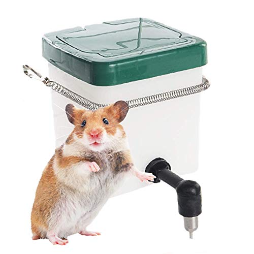 YOUGE 1L/500ML Haustier Wasserzufuhr Automatischer Tintenroller Hängender Trinkbrunnen Für Kleines Haustier Hase Frettchen Hamster Meerschweinchen von YOUGE