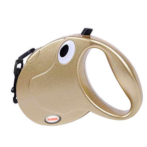 YOUJIA Hundeleinen Für Kleine/Große Hunde Roll Leine 5M Gurt Für Hund (Cord Leine Gold,5M) von YOUJIA