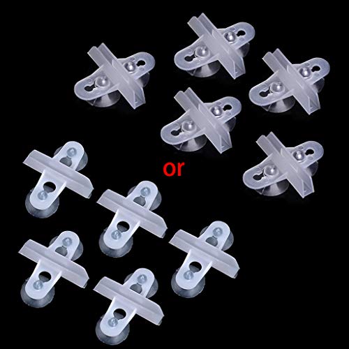 YOUKOLO 5 Stück Aquarium Clips 3 1 cm Saugnapf Transparenter Sauger Clip Blatthalter Isolationshalter Fische von YOUKOLO