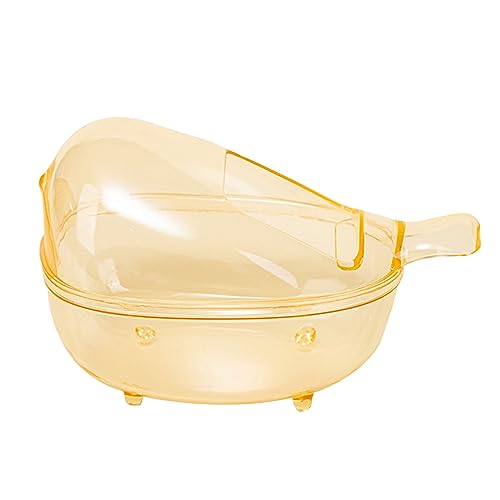 YOUNAFEN Hamster-Pfanne, Sandbad, transparent, Badeschale, Hamsterzubehör, Sandbad, Duschbad, Trockenbad von YOUNAFEN