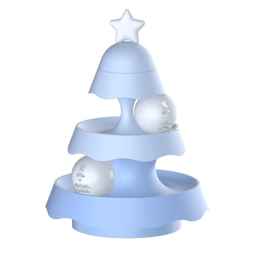 YOUNAFEN Katzen Track Disc Spielzeug Training Amusements Platte Turm Track Disc Katzen Intelligenz Amusements Weihnachtsbaum Form Track YOUNAFEN Katzen Track Disc Spielzeug Training Amusements Platte Turm Track Disc Katzen Intelligenz Amusements Weihnachtsbaum Form Track von YOUNAFEN