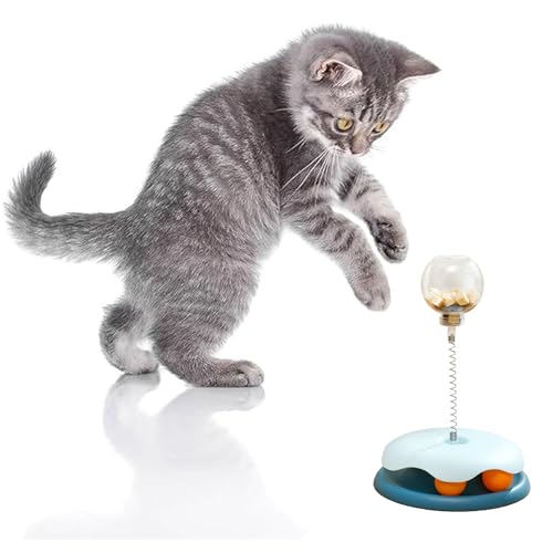 2025 KittenTreat Spender mit Rollbahn Katzenminze-Bälle, Katzenballspielzeug mit Leckerli, Katze Intellektuelles Stimulationsspielzeug für geistige Stimulation und Verlangsamung der 2025 KittenTreat Spender mit Rollbahn Katzenminze-Bälle, Katzenballspielzeug mit Leckerli, Katze Intellektuelles Stimulationsspielzeug für geistige Stimulation und Verlangsamung der von YOUNEEDFUL