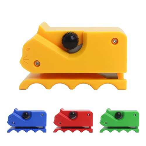 YOUNEEDFUL 2025 Katze Kartonschneider 3D gedruckt Handheld Karton Schneidewerkzeug Ein tolles Werkzeug zum Bauen von Haus für Katzen (Gelb) von YOUNEEDFUL