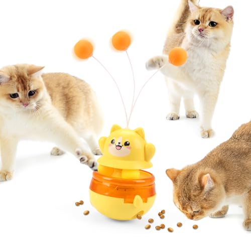 YOUSWAN Katzen Intelligenzspielzeug Interaktives Snack Spender Spielzeug für Haustiere, Tumbler Interaktives Katzenspielzeug für Leckerlis und Trockenfutter, ideal für Katzen Aller Altersgruppen YOUSWAN Katzen Intelligenzspielzeug Interaktives Snack Spender Spielzeug für Haustiere, Tumbler Interaktives Katzenspielzeug für Leckerlis und Trockenfutter, ideal für Katzen Aller Altersgruppen von YOUSWAN