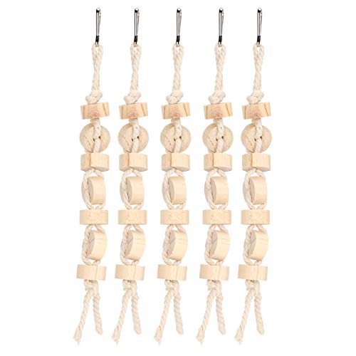 5Pcs Papageien Naturholz Kauspielzeug Käfig Käfig Baumwollseil Hängen Vogelbiss Blöcke Papageien Kauspielzeug 5Pcs Papageien Naturholz Kauspielzeug Käfig Käfig Baumwollseil Hängen Vogelbiss Blöcke Papageien Kauspielzeug von YOUTHINK