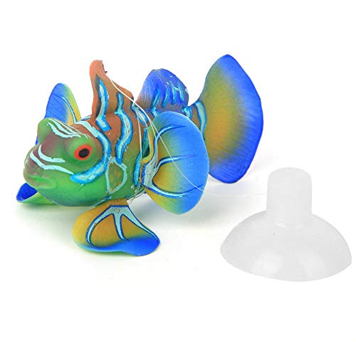 Fischaquarium-Aquarium-K¨¹nstliche Simulation Leuchtender Ozean Tropischer Engel-Fisch-Aquarium-Ornament-Landschaftsdekoration(Blau) Realistische Gef?lschte von YOUTHINK