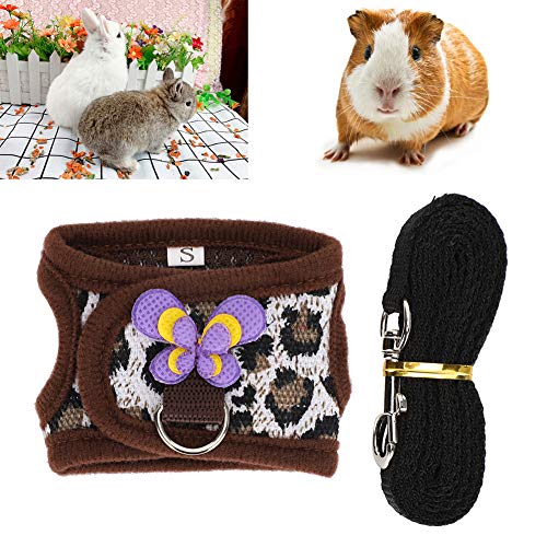 Kleintiergeschi Haustier Tier Leine Geschirr Set Stilvolle Weste für Kaninchen Hamster Meerschweinchen Frettchen von YOUTHINK