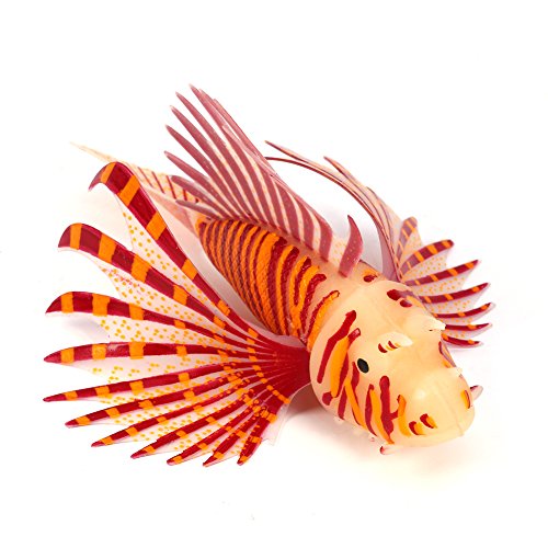 YOUTHINK Fluoreszenz Fisch Aquarium Ornamente 3D künstliche gefölschte leuchtende Löwe Silikon Aquarium Aquarium Landschaft Dekorationen von YOUTHINK