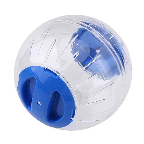 YOUTHINK Hamster Ball, Hamster Gymnastikball 12Cm Kleintier Hamster Rennmaus Laufen Joggen Gymnastikball Spielzeug Transparent Kunststoff (蓝色) von YOUTHINK