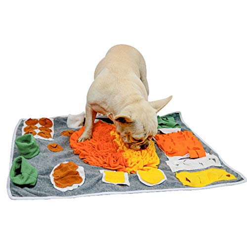 YOUTHINK Hundeschnüffel-Trainingspad Stressabbau Weiche, rutschfeste Haustier-Futtersuchmatte Haustier-Puzzle Spielzeug Anti-Rutsch-Hundefutter-Matte von YOUTHINK